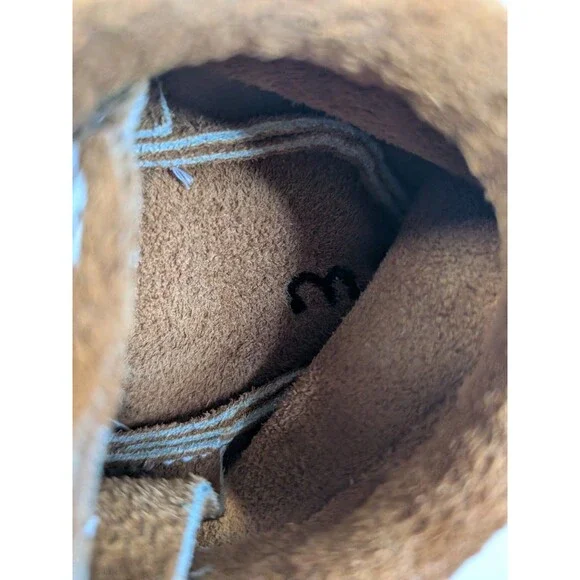 Baby Moccasins Leather Shoes Fringe Boot Sz 3 Soft Sole Infant Boy Girl NB - Picture 7 of 7